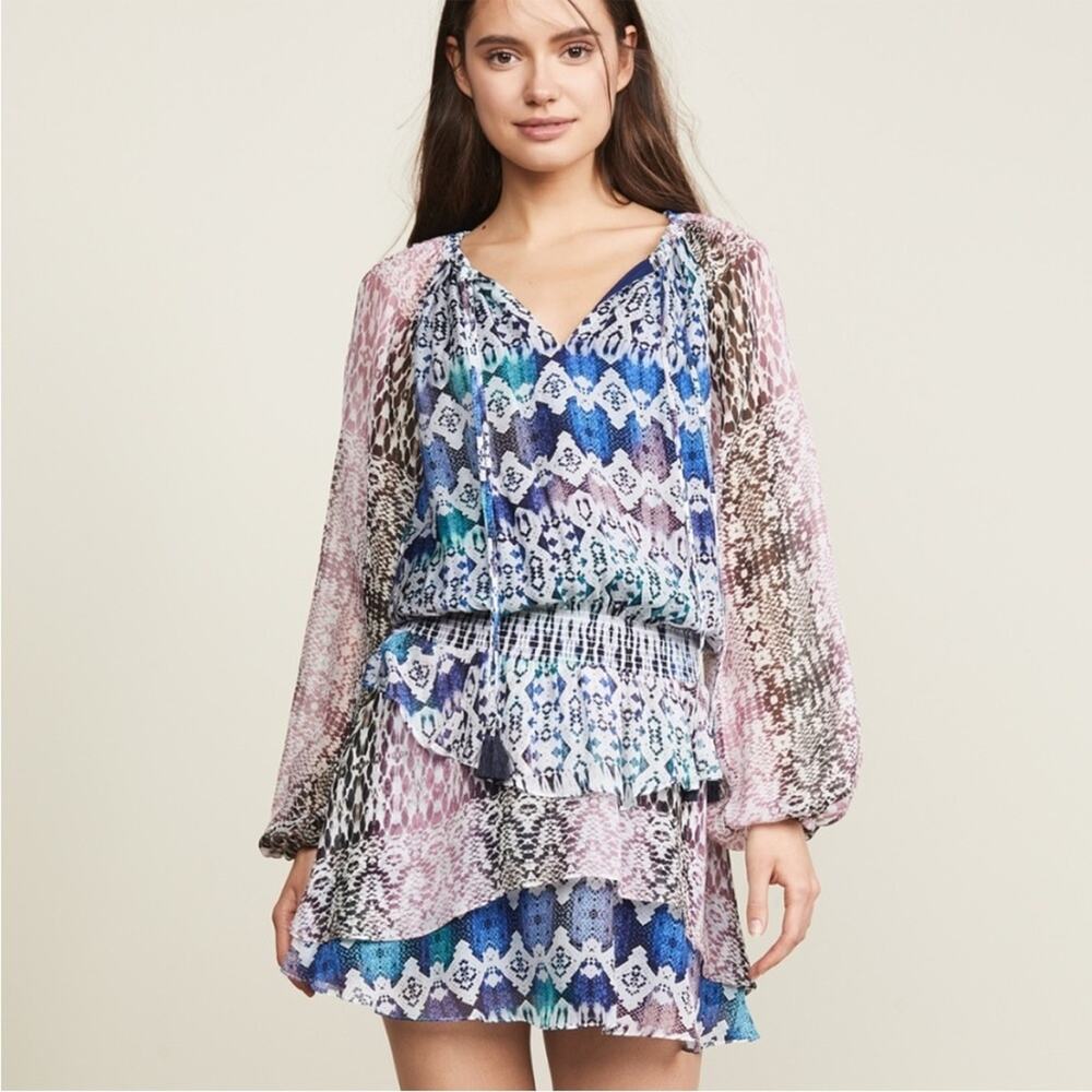Ramy Brook Kayden Ruffle Midi Dress Size Medium